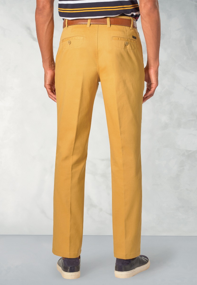Regular Fit Illingworth Corn Cotton Stretch Trouser - Image 2
