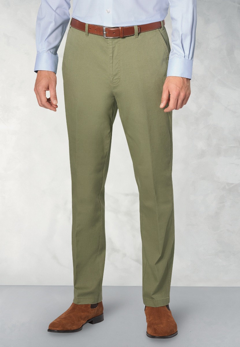 Tailored Fit Illingworth Mint Cotton Stretch Trouser