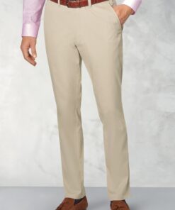 Tailored Fit Illingworth Stone Cotton Stretch Trouser