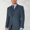 Tailored Fit Inverness Blue Check Harris Tweed® Suit Jacket