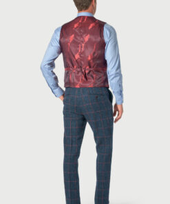 Alternative view of Regular Fit Inverness Blue Check Harris Tweed® Suit Waistcoat