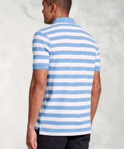 Alternative view of Jackman Sky Blue Bold Stripe Cotton PiquÃƒ© Polo Shirt