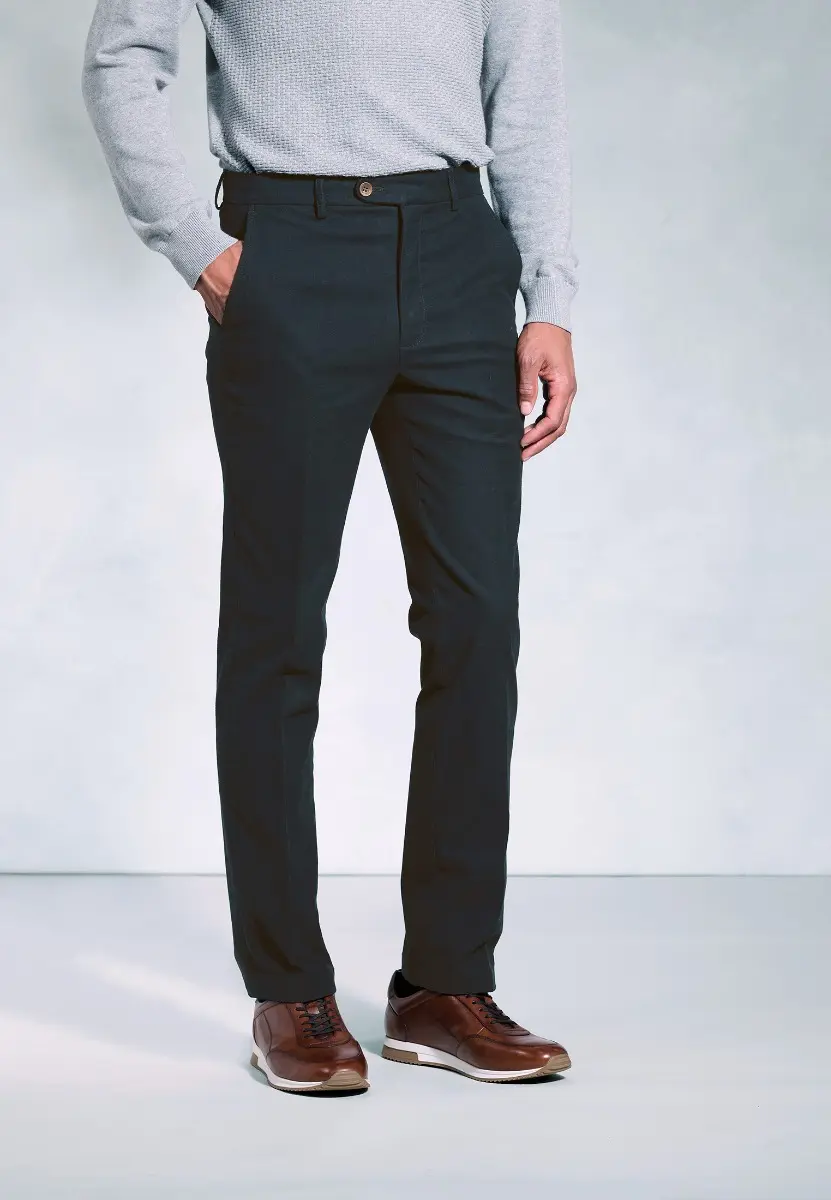 Regular Fit Kerswell Navy Cotton Moleskin Trouser