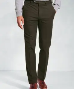 Regular Fit Kerswell Olive Cotton Moleskin Trouser