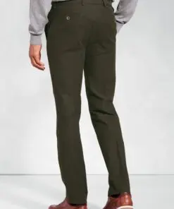 Alternative view of Regular Fit Kerswell Olive Cotton Moleskin Trouser