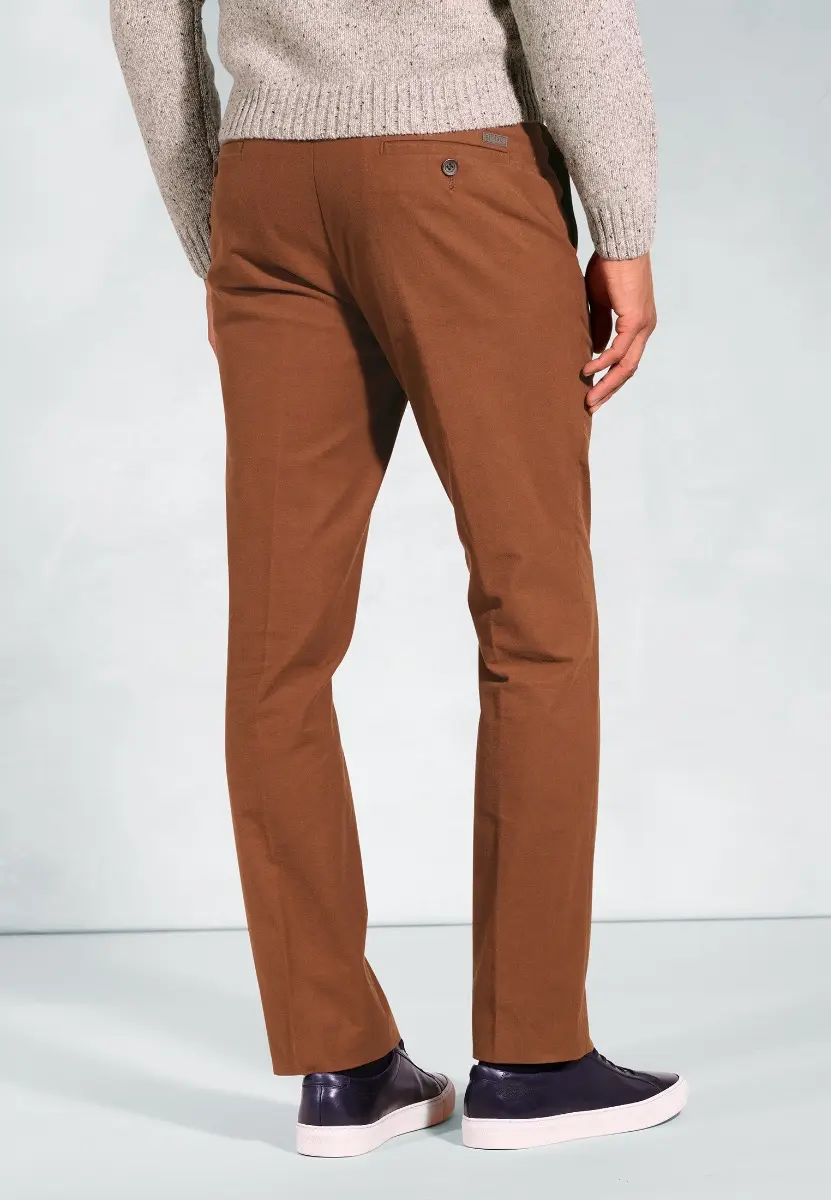 Regular Fit Kerswell Ginger Cotton Moleskin Trouser - Image 2