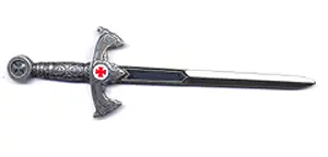 Knight Templar Firing Sword Silverplated