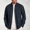 Ledger Navy Cotton Linen Overshirt