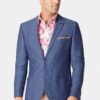 Tailored Fit Leeds Blue Linen Jacket