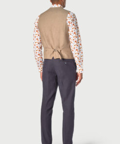 Alternative view of Tailored Fit Leeds Biscuit Linen Waistcoat