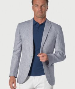 Tailored Fit Leeds Light Blue Linen Jacket
