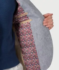 Alternative view of Tailored Fit Leeds Light Blue Linen Jacket