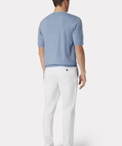 Alternative view of Lewis Sky Blue Merino Wool Half Sleeve Jumper