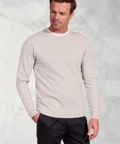 London Stone Cotton Merino Crew Neck Jumper