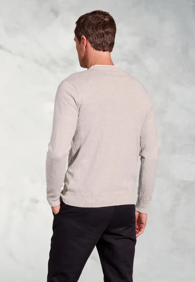 London Stone Cotton Merino Crew Neck Jumper - Image 2