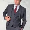 Tailored Fit Lyd Blue Check Suit Jacket
