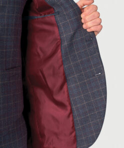 Alternative view of Tailored Fit Lyd Blue Check Suit Jacket