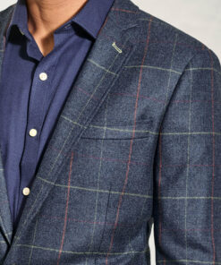 Alternative view of Tailored Fit Magnum Navy Check Wool Jacket