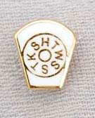 Mark Lapel Pin  Enamel Keystone