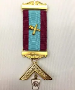 Mark Past Master Breast Jewel With Name & Number Of Lodge Engraved On Bars
