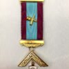 Mark Past Master Breast Jewel With Name & Number Of Lodge In Blue