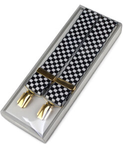 Masonic Braces - Chequered Black & White