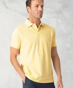 Milford Lemon Pure Cotton Pique Polo Shirt
