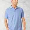 Milford Powder Blue Pure Cotton Pique Polo Shirt