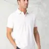 Milford White Pure Cotton Pique Polo Shirt