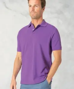 Milford Heather Pure Cotton Pique Polo Shirt