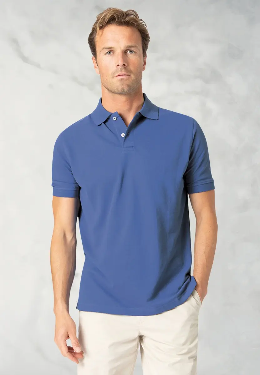 Milford Ocean Pure Cotton Pique Polo Shirt