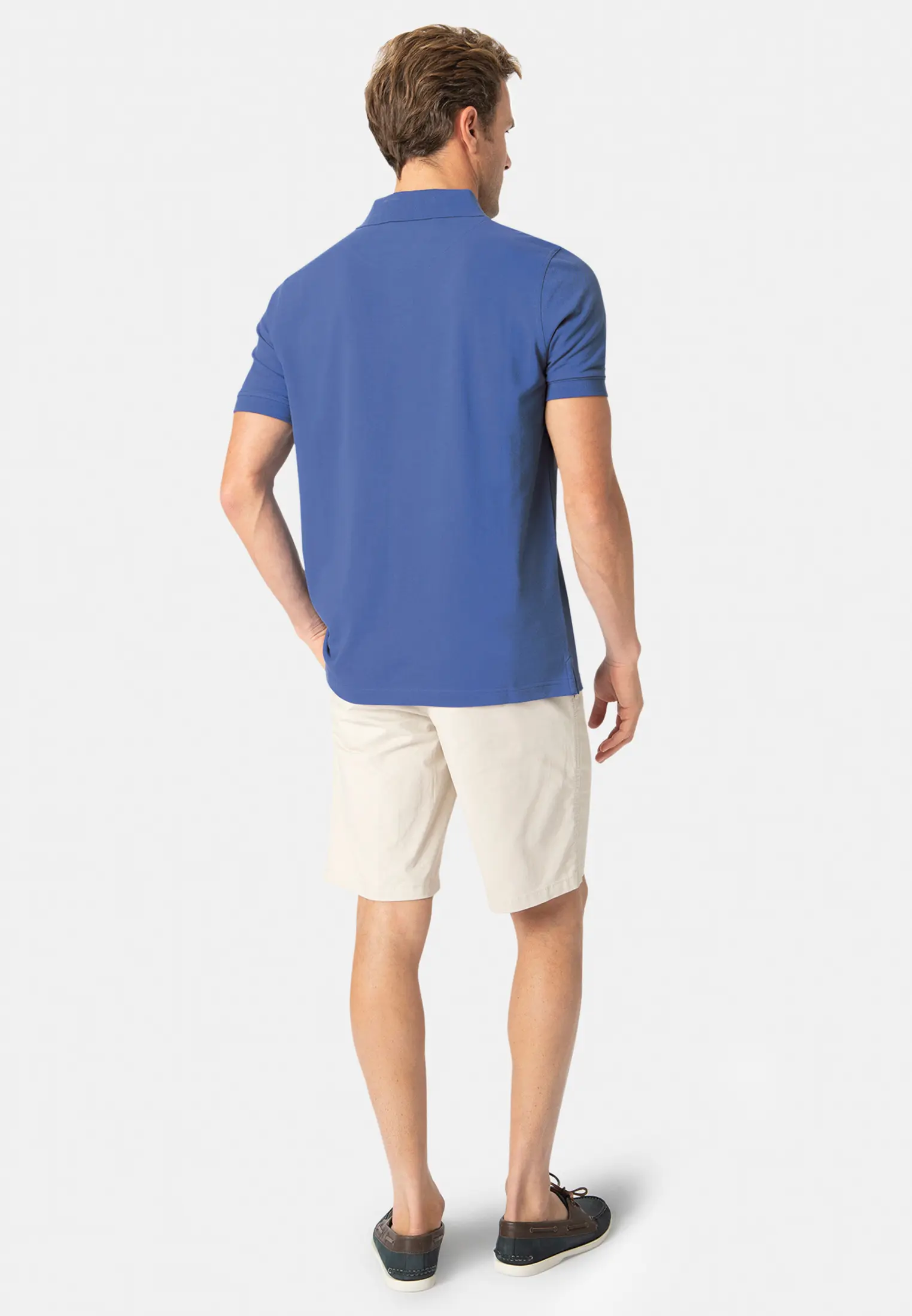 Milford Ocean Pure Cotton Pique Polo Shirt - Image 2