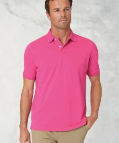 Milford Cerise Pure Cotton Pique Polo Shirt