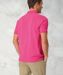 Alternative view of Milford Cerise Pure Cotton Pique Polo Shirt