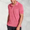 Milton Rose Cotton Rich Terry Towelling Polo Shirt
