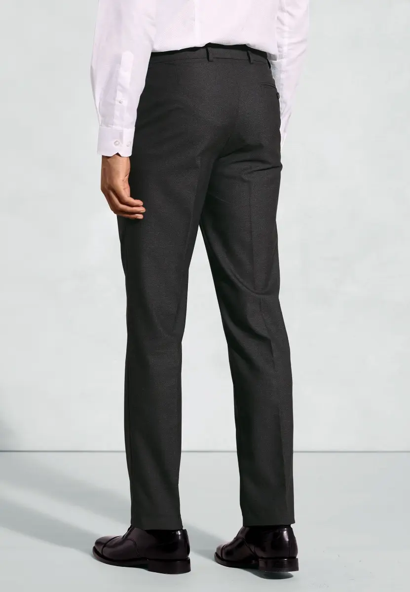 Tailored Fit Monaco Charcoal Trouser - Image 2