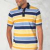 Murray Pure Cotton Yellow Stripe Pique Polo Shirt