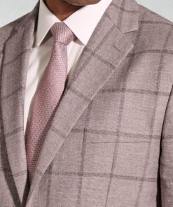 Alternative view of Tailored Fit Neeson Rose Windowpane Check Linen Blend jacket