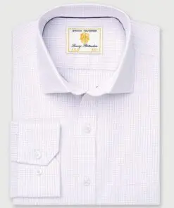 Tailored Fit Pink Micro Check Oxford Cotton Shirt
