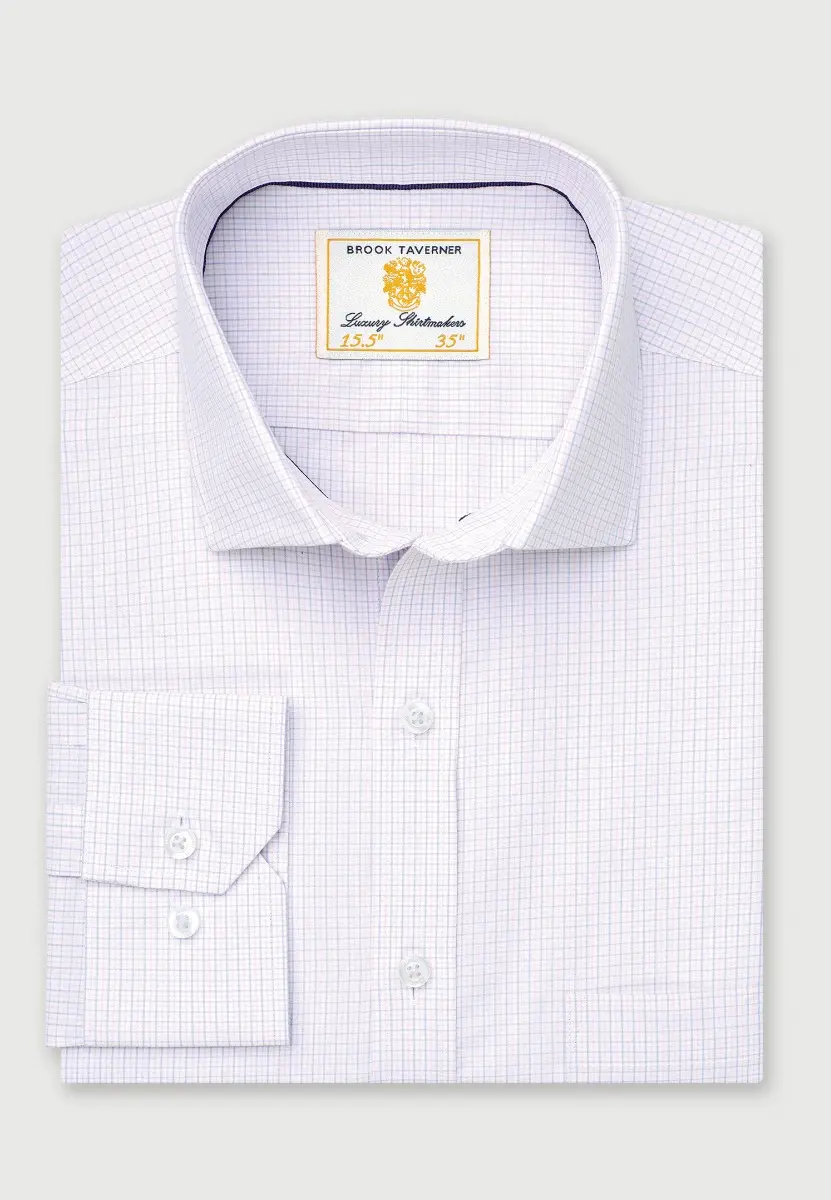 Tailored Fit Pink Micro Check Oxford Cotton Shirt