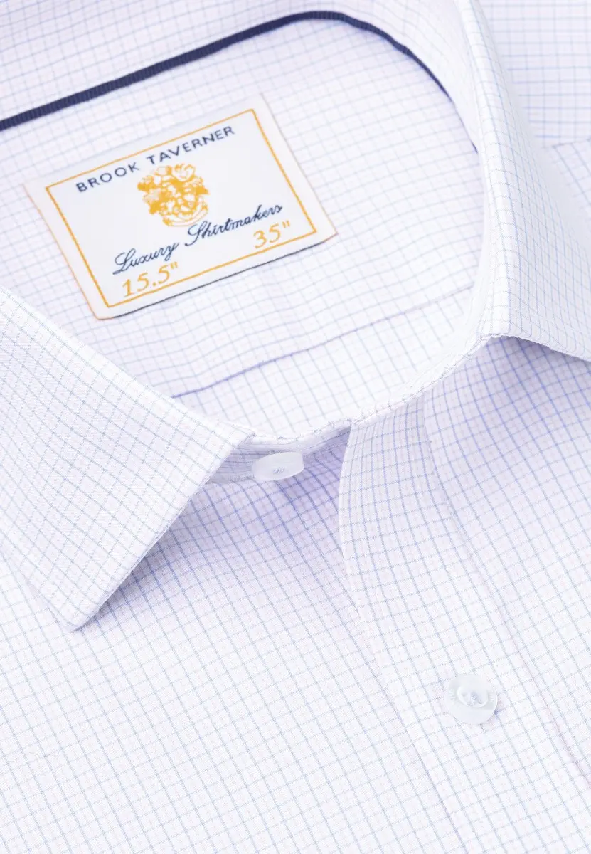 Tailored Fit Pink Micro Check Oxford Cotton Shirt - Image 2