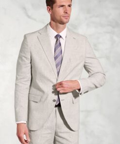 Tailored Fit Newman Silver Grey POW Check Occasion Suit Jacket