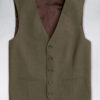 Tailored Fit Oliver Moss Melange Wool Blend Suit Waistcoat