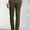 Regular Fit Olney Olive Flannel Trouser