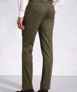 Alternative view of Tailored Fit Olney Olive Flannel Trouser