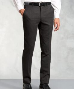 Tailored Fit Olney Charcoal Flannel Trousers