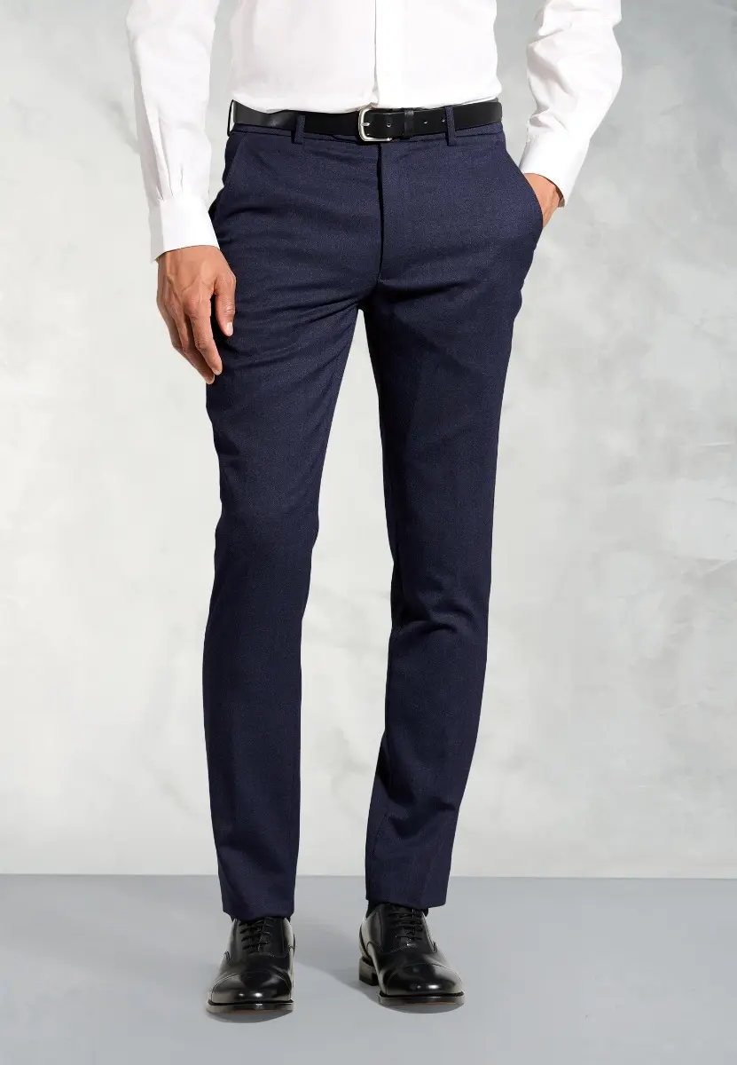 Tailored Fit Olney Air Force Blue Flannel Trousers