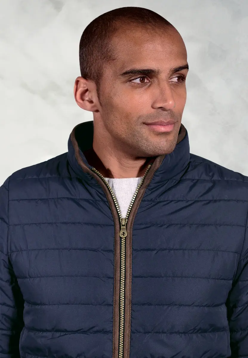 Orlando Navy Quilted Puffer Jacket - Image 2