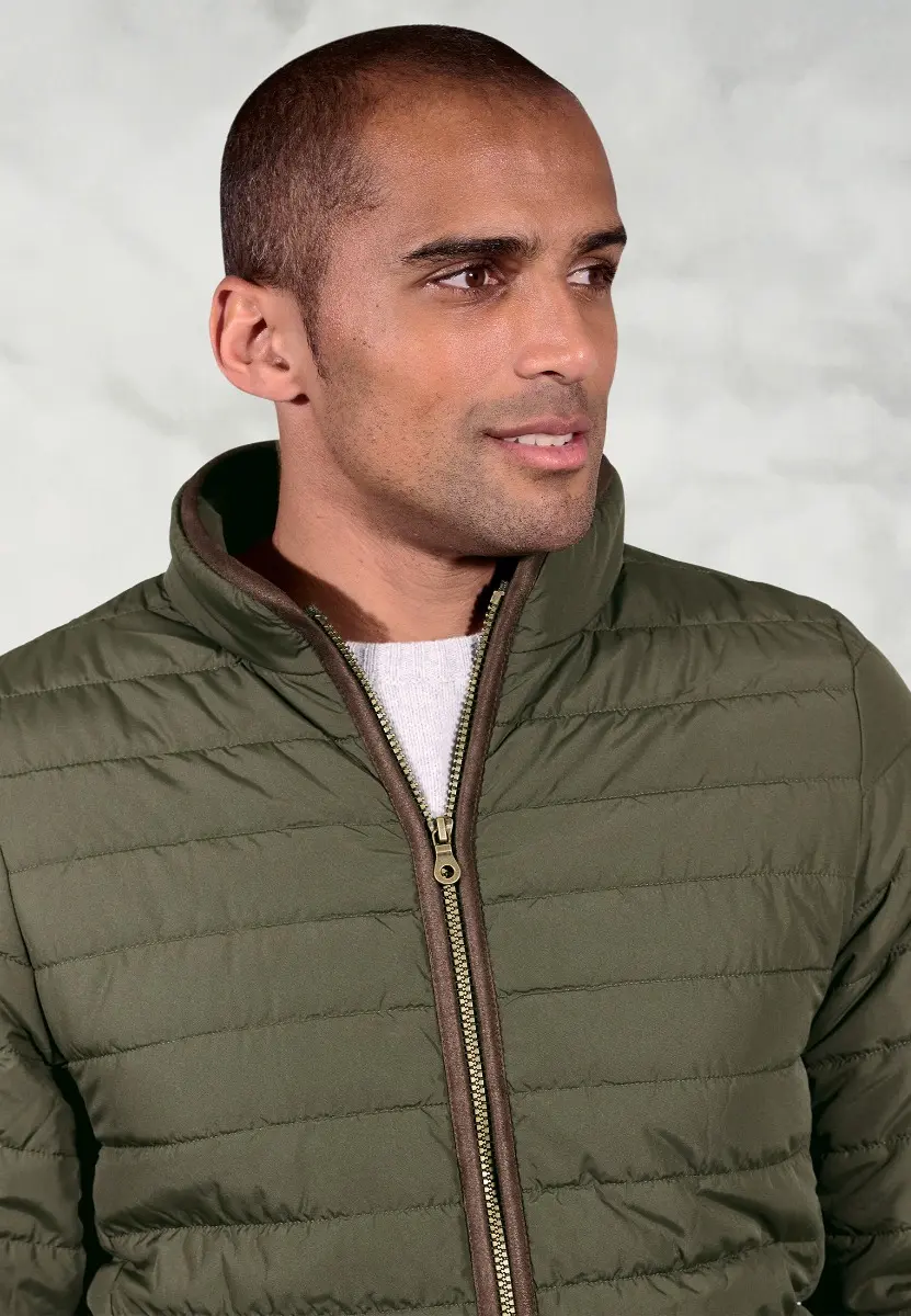 Orlando Olive Quilted Puffer Jacket - Image 2