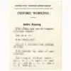 Oxford Working Passing Card